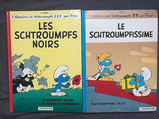 LOT 2 BD LES SCHTROUMPFS NOIRS 1978 + SCHTROUMPFISSIME 1978