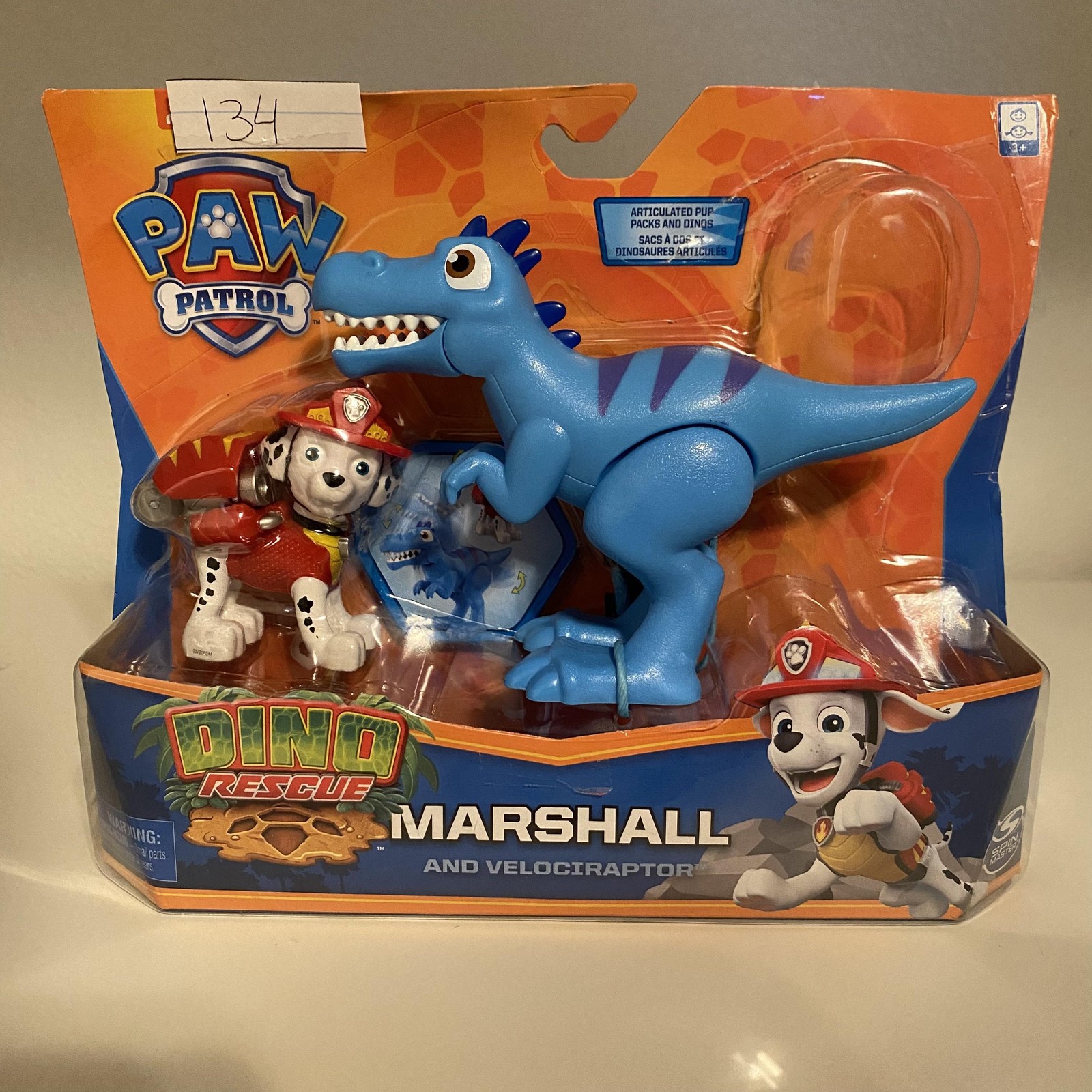 Figure PAW Patrol Dino Rescue Marshall & Velociraptor Spin Master
