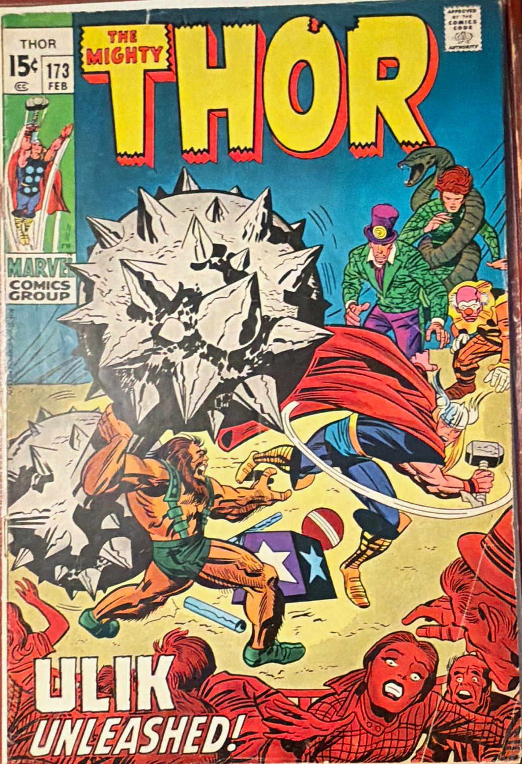 Marvel Comics The Mighty Thor #173 (Feb) "Ulik Unleashed!" Thor Ulik