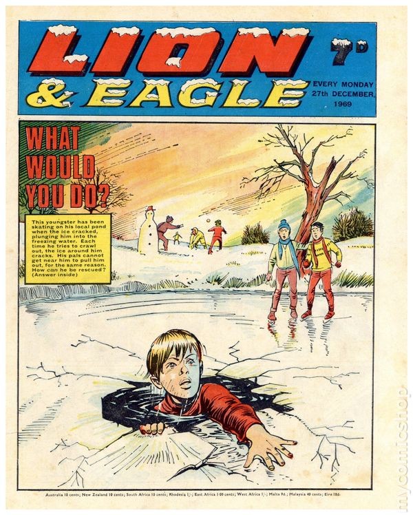 Lion and Eagle Dec 27 1969 GD/VG 3.0 Stock Image Low Grade