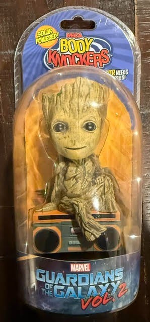 Marvel NECA Body Knockers Groot Guardiani della Galassia V.2 nuovo/alimentato ad energia solare