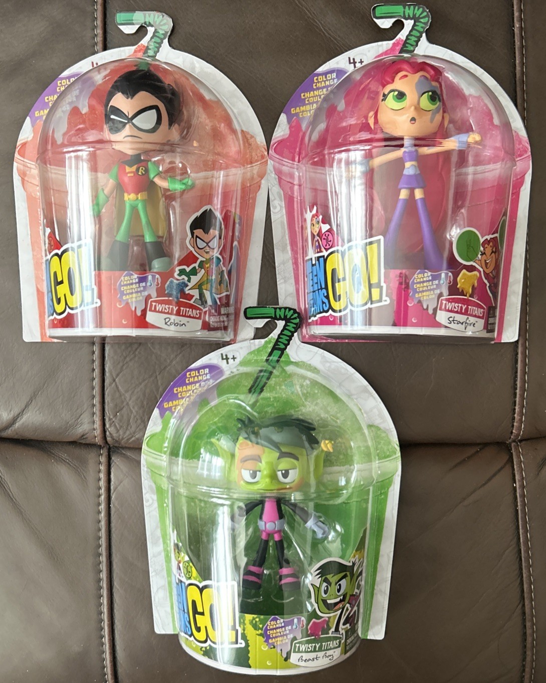Teen Titans Go! Twisty Titans Set di 3 action figure Robin Starfire Beast Boy