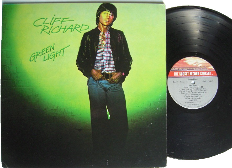 CLIFF RICHARD 1978 Original Elton John USA LP ROCKET 2958  " GREEN LIGHT "  TBE