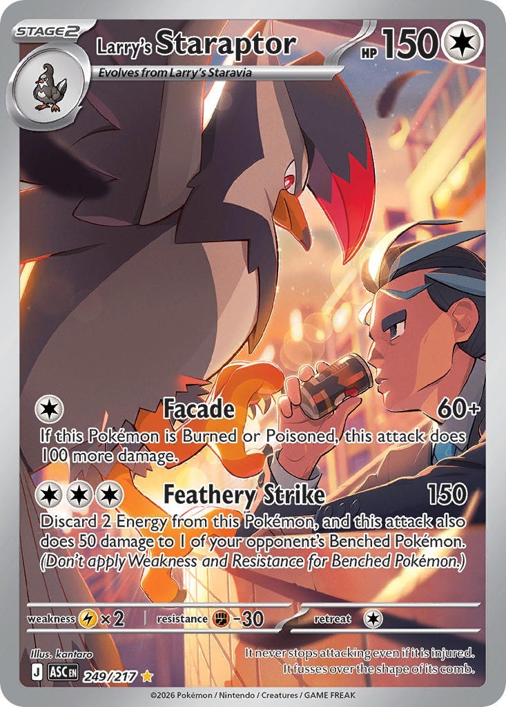 Larry's Staraptor 249/217 -Ascended Heroes ASC EN Illustration Rare Holo Pokemo