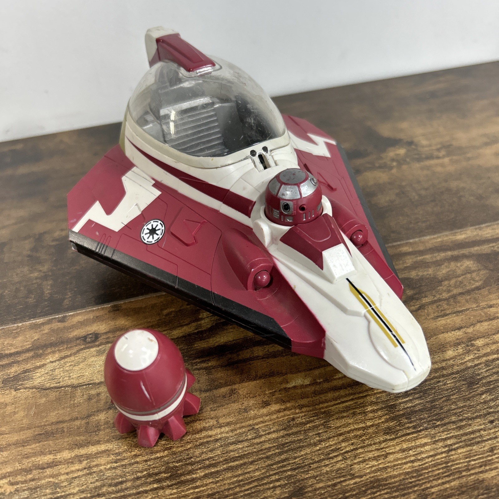 Playskool Star Wars Galactic Heroes Obi Wan Jedi Starfighter 2008 bomba LFL