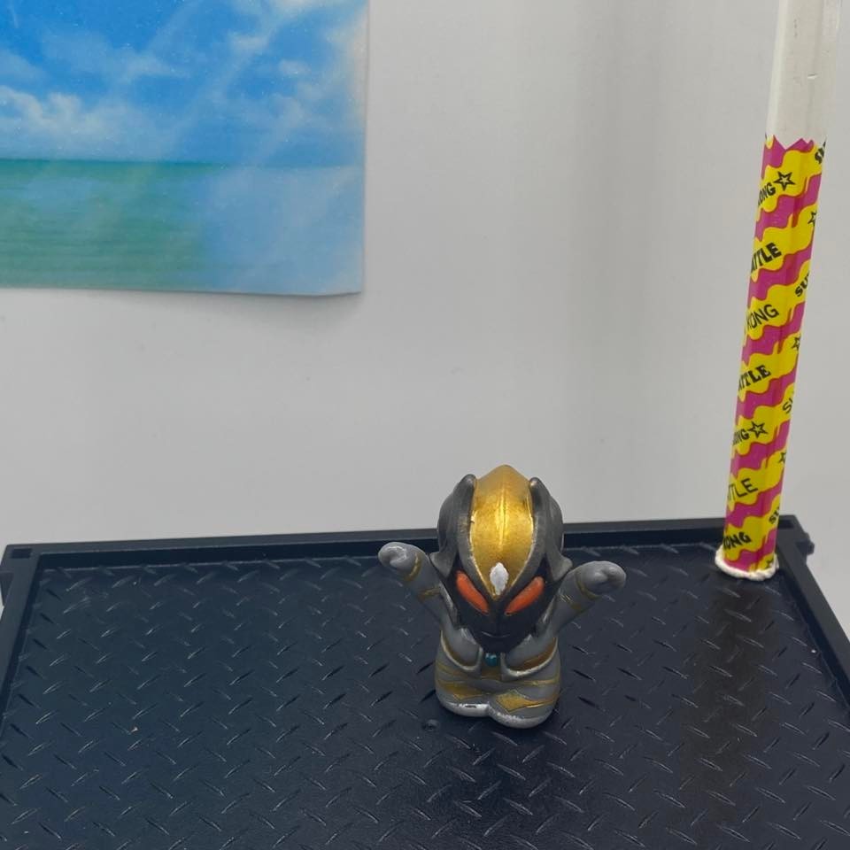 Bandai Ultraman Tiga Camearra minifigure vinile morbido SD finger puppet giocattolo Kaiju