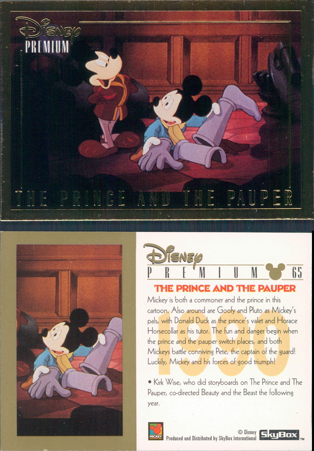 R@R@ ORIGINAL CARD U.S.A.  N. 65 * WALT DISNEY-PREMIUM* - N.102- NEW,PERFECT