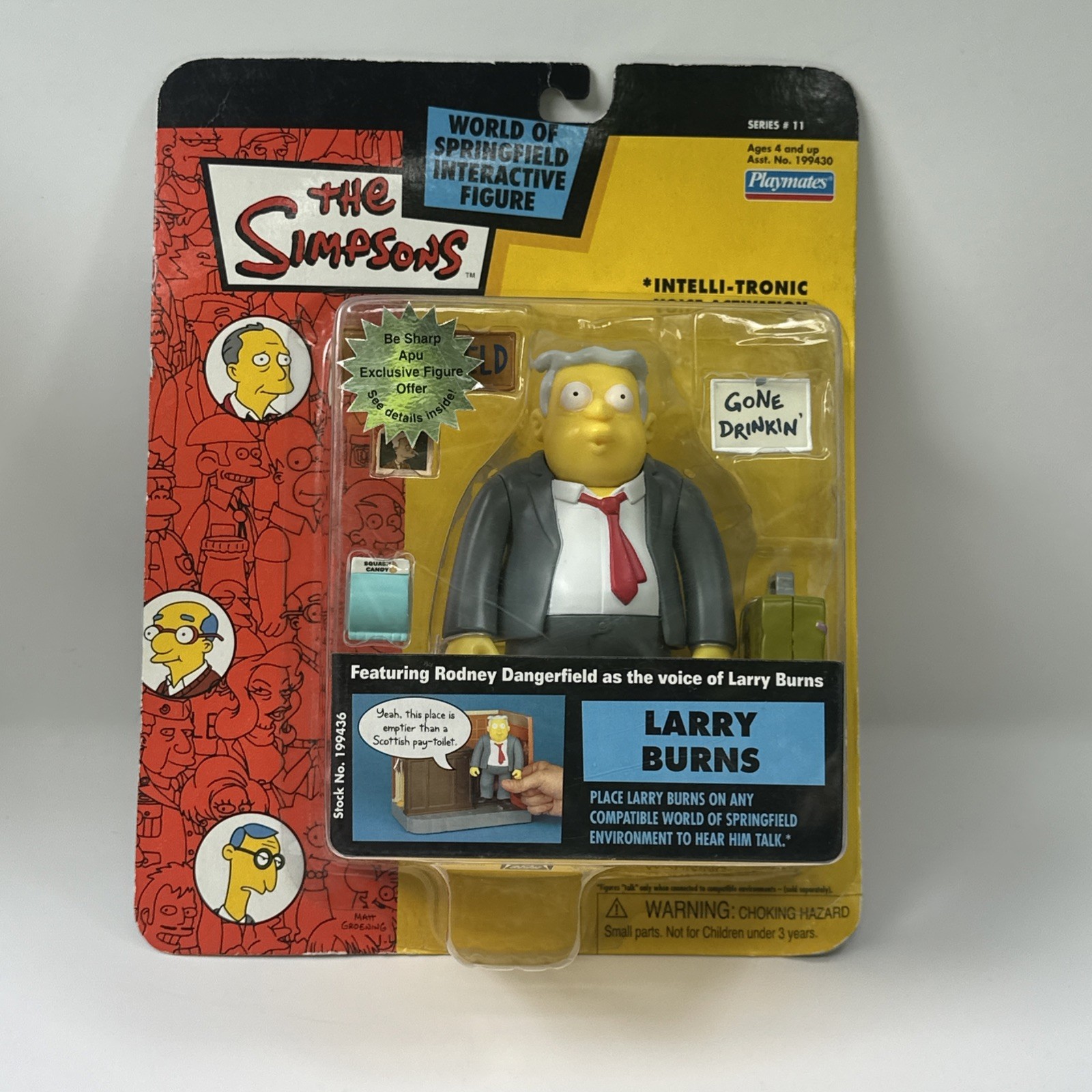 I Simpson Larry Burns World of Springfield Serie 11 Playmates Figure MOC