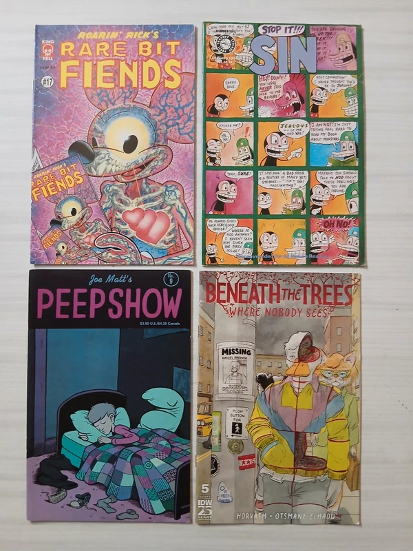 Comics vo/us rare bit fiends peepshow beneath the trees