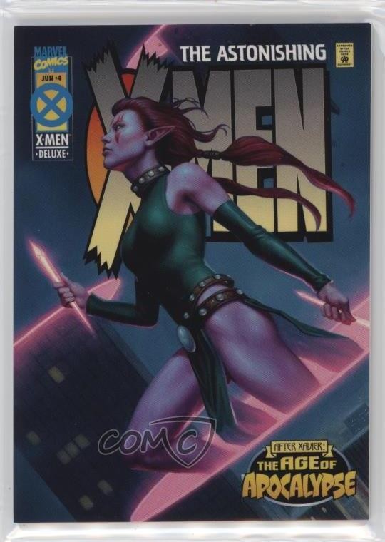 Copertina variante Upper Deck Marvel Masterpieces 2022 1317/1499 Blink #22 5x5