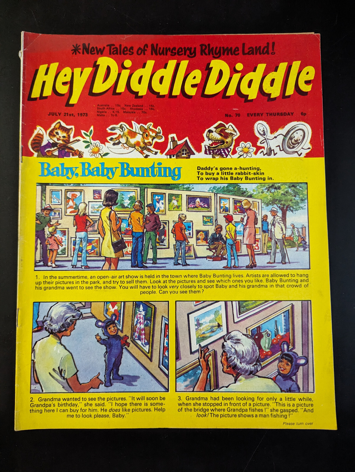 Hey Diddle Diddle Comic No 70, July 21st 1973, IPC Magazines 
