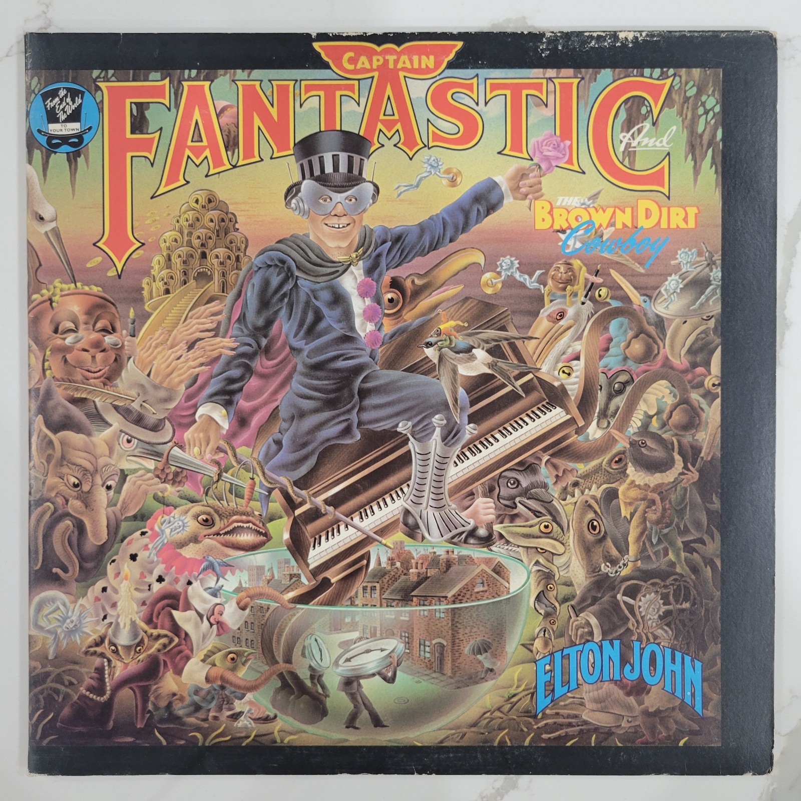 Elton John - Captain Fantastic Vinyl LP - 1975 - w/ All Inserts - MCA-2142