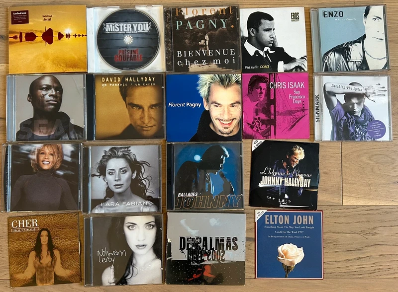 Lot de 20 CD albums + 6 CD 2 titres