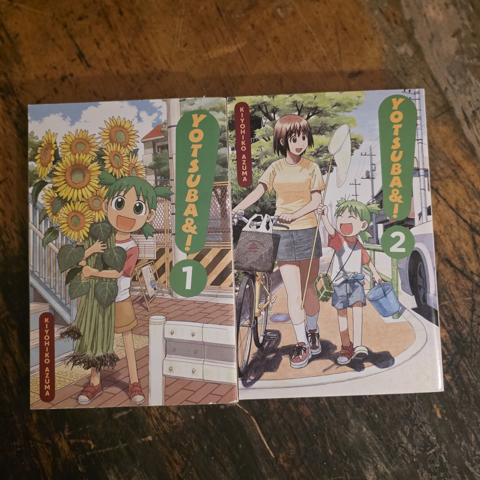 Yotsuba&! Vol. 1 e 2 prima edizione manga fumetto Kiyohiko Azuma libro giapponese raro