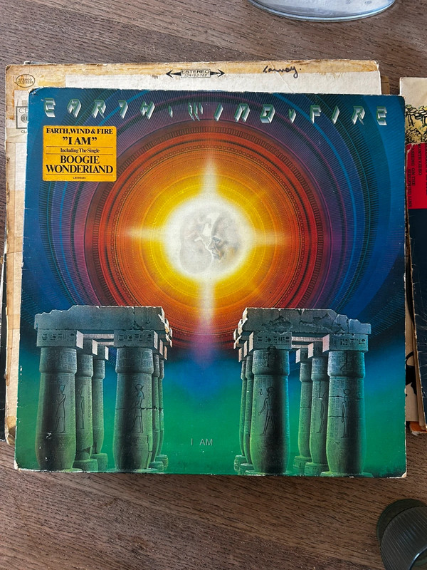 Disque 33 tour vinyle  Wind and Fire Terre, vent et feu, JE SUIS