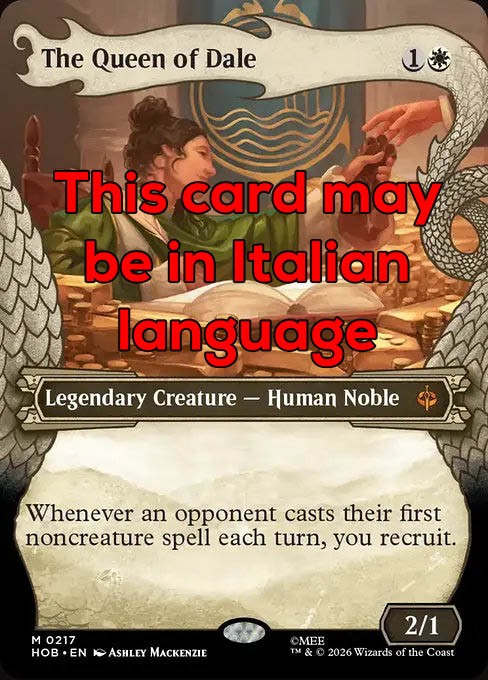 MTG THE QUEEN OF DALE 217 FOIL EXC - LA REGINA DI VALLE - HOB X IT - MAGIC