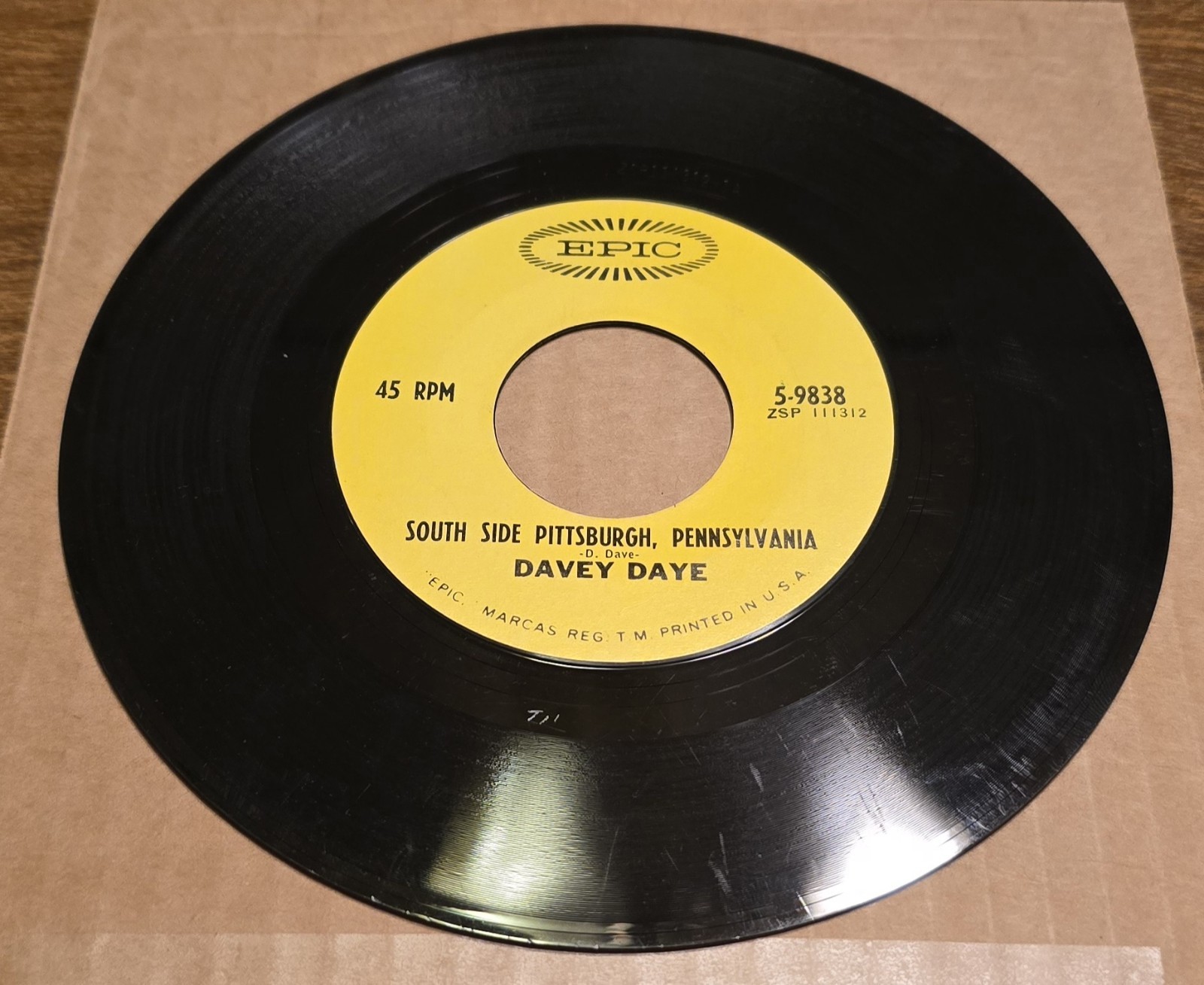 Davey Daye: South Side Pittsburgh, PA/Little Polish Boy - VG | Pop Rock, Novelty