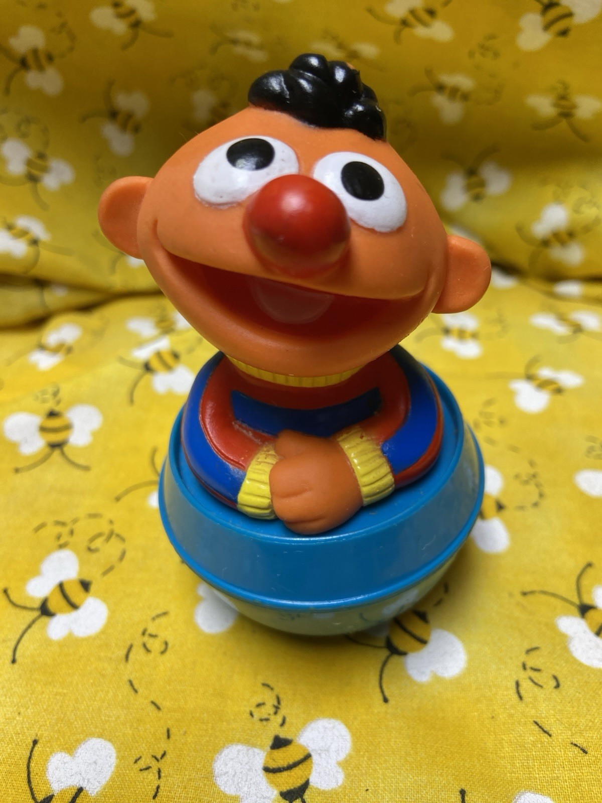 Vintage anni 80 Jim Henson Sesame Street Roly Poly Weeble Wobble Ernie (iLLCO)