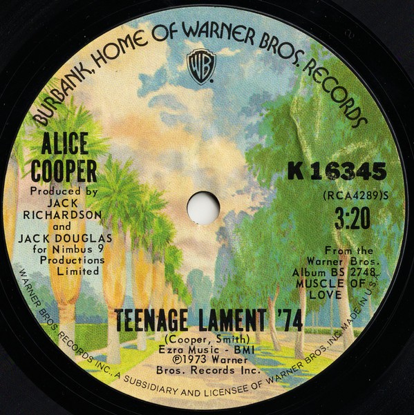 Alice Cooper - Teenage Lament '74 (7", Single, Styrene) (Very Good Plus (VG+)) -