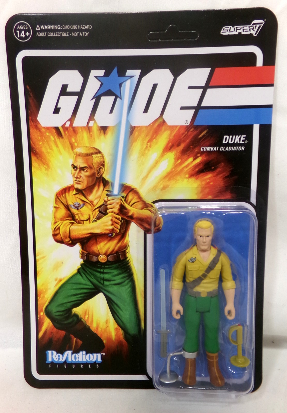Super7 Reaction Gi Joe Onda 5 Duke Combattimento Gladiatore 3.75 " Figura 2023