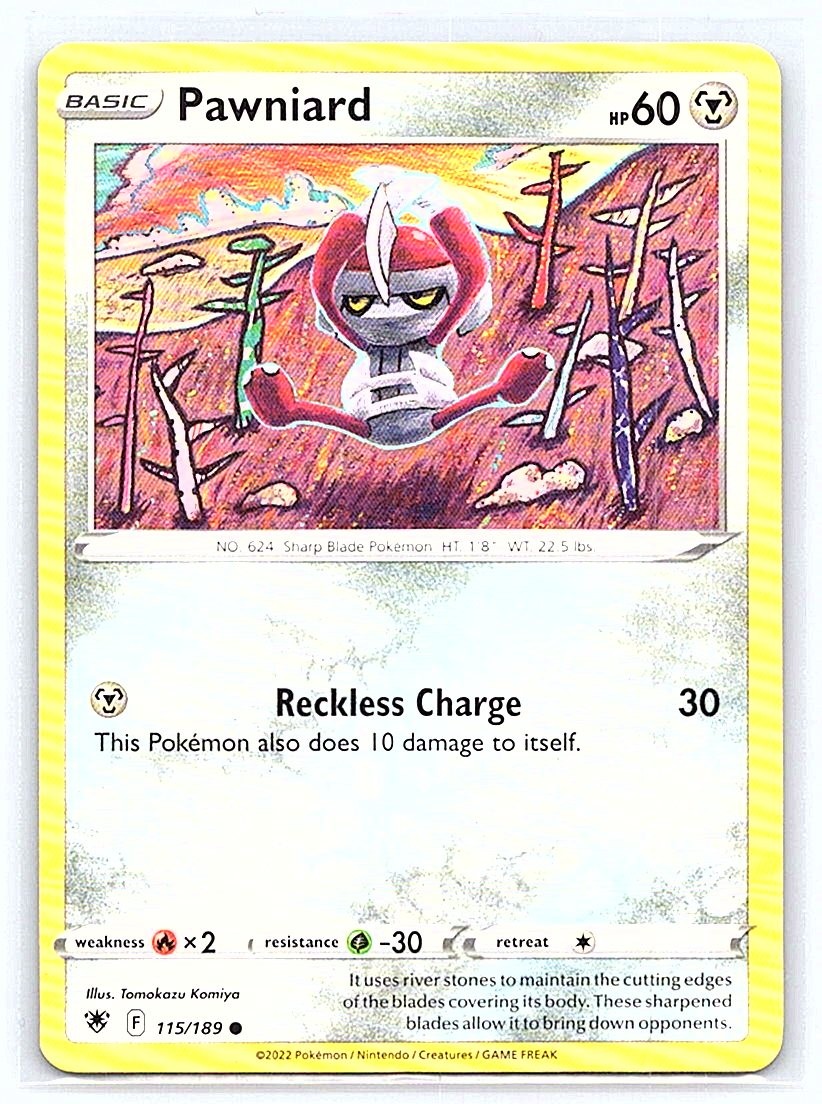 PAWNIARD 115/189 ASTRAL RADIANCE POKEMON TCG CARD TOMAKAZU