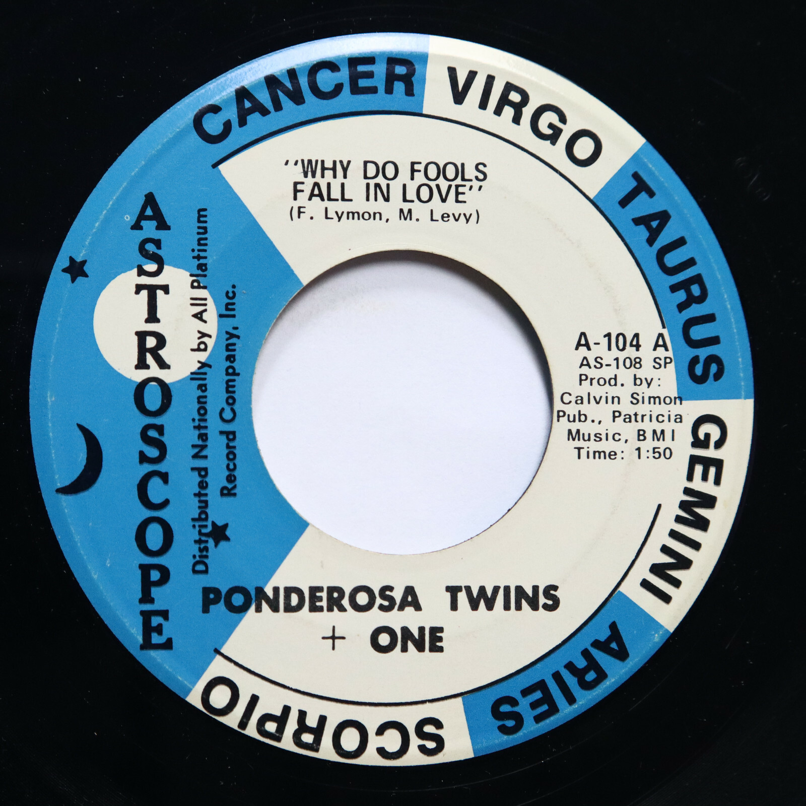 Ponderosa Twins + One Why Do Fools Fall In Love / Bitter With The Sweet Soul 45