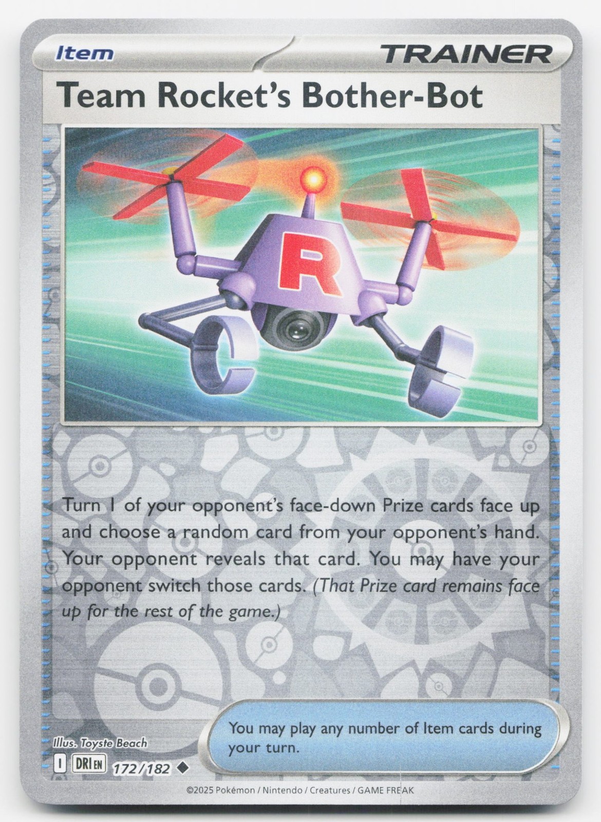 Team Rocket's Bother-Bot Reverse Holofoil [DRI - 172/182] Uncommon Pokemon TCG