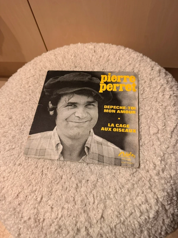 vinyle Pierre Perret Dépêche toi mon amour - La cage aux oiseaux 45 tours