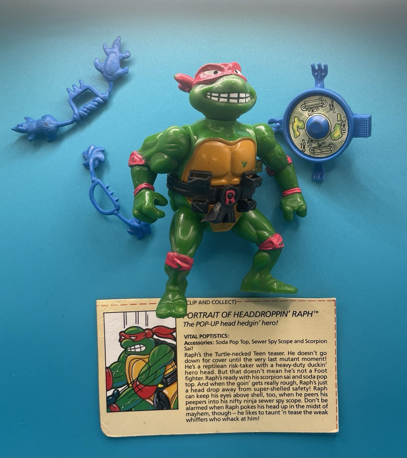 Vintage Teenage Mutant Ninja Turtles - Break Fightin’ Raphael Figure - 1989