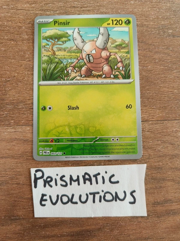 Prismatic evolutions pinsir reverse