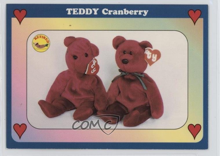 1998 West Highland Unofficial Beanie Babies Teddy Cranberry #14 2a1