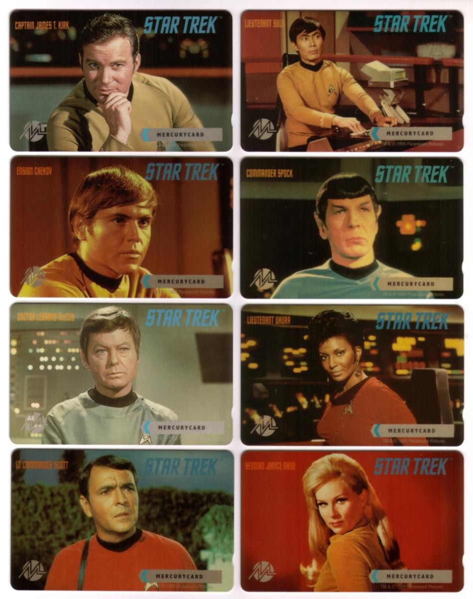 UK Official Star Trek Complete Set of 32 Different Mercurycards! USED Phone Card