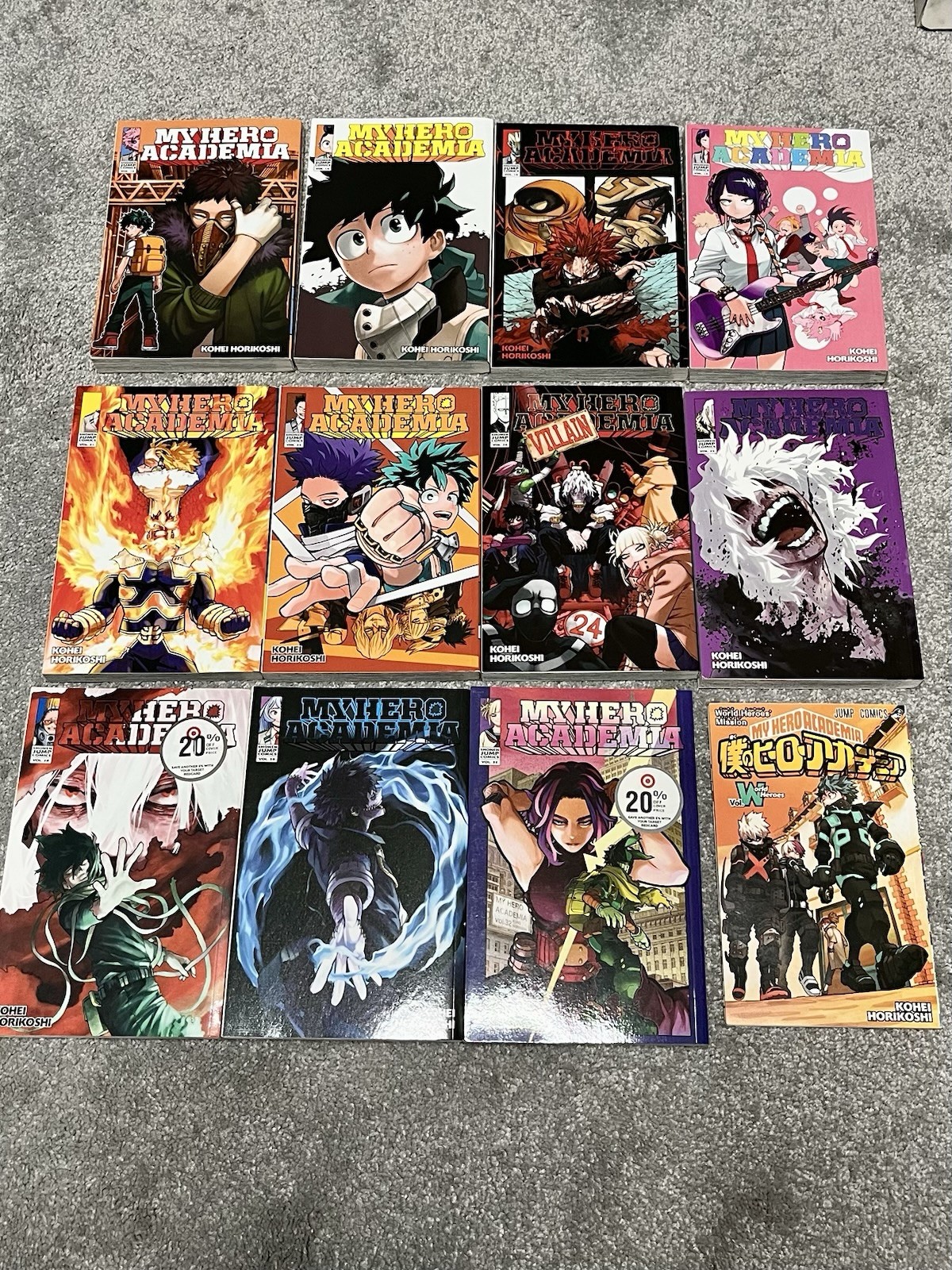Lotto Manga My Hero Academia (inglese) vari volumi - ottimo