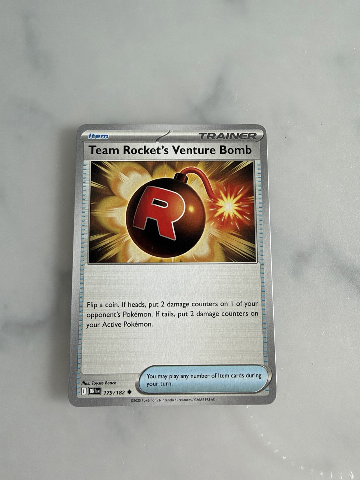 Pokémon TCG Team Rocket's Venture Bomb 179/182 Destined Rivals Regular Uncommon