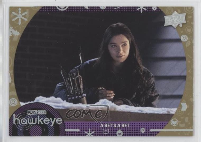 2023 Upper Deck Marvel Studios Hawkeye Gold 36/57 Kate Bishop A Bet's Bet #2 p9m