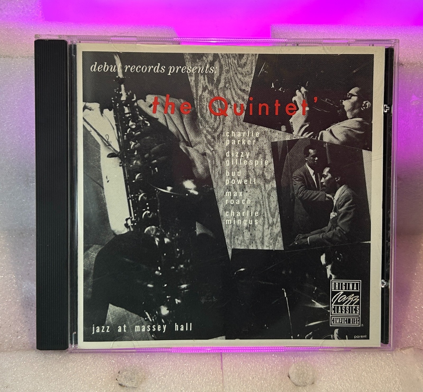 The Quintet Jazz At Massey Hall (CD, 1953, Debut) W/ Case, Tested