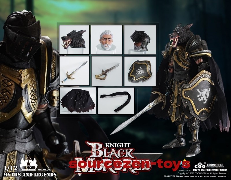 COOMODEL ML002 1/12 Scale Mythology Series: Mordred—The Black Knight In Stock