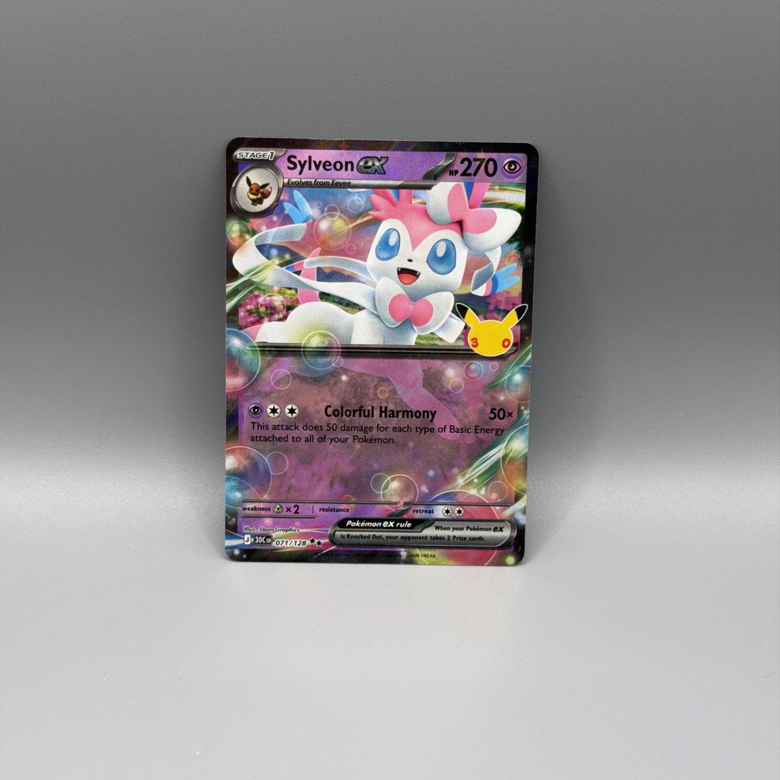 Sylveon Ex Pokemon 30° Anniversario - Carte Pokemon 071/128 Pokemon