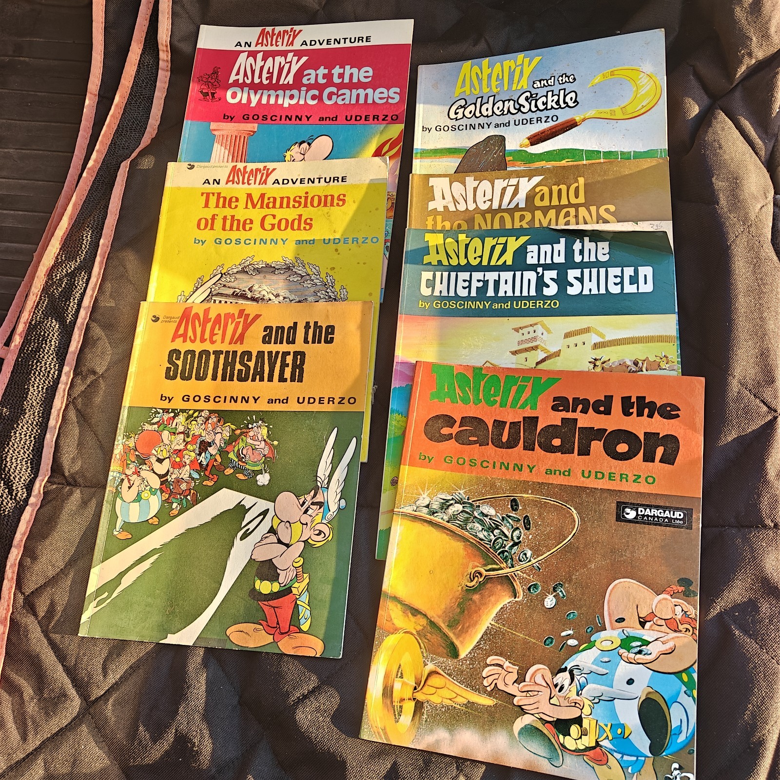 Asterix Paperback Lotto 7 Vintage Dargaud Canada Inglese Goscinny Uderzo anni 70
