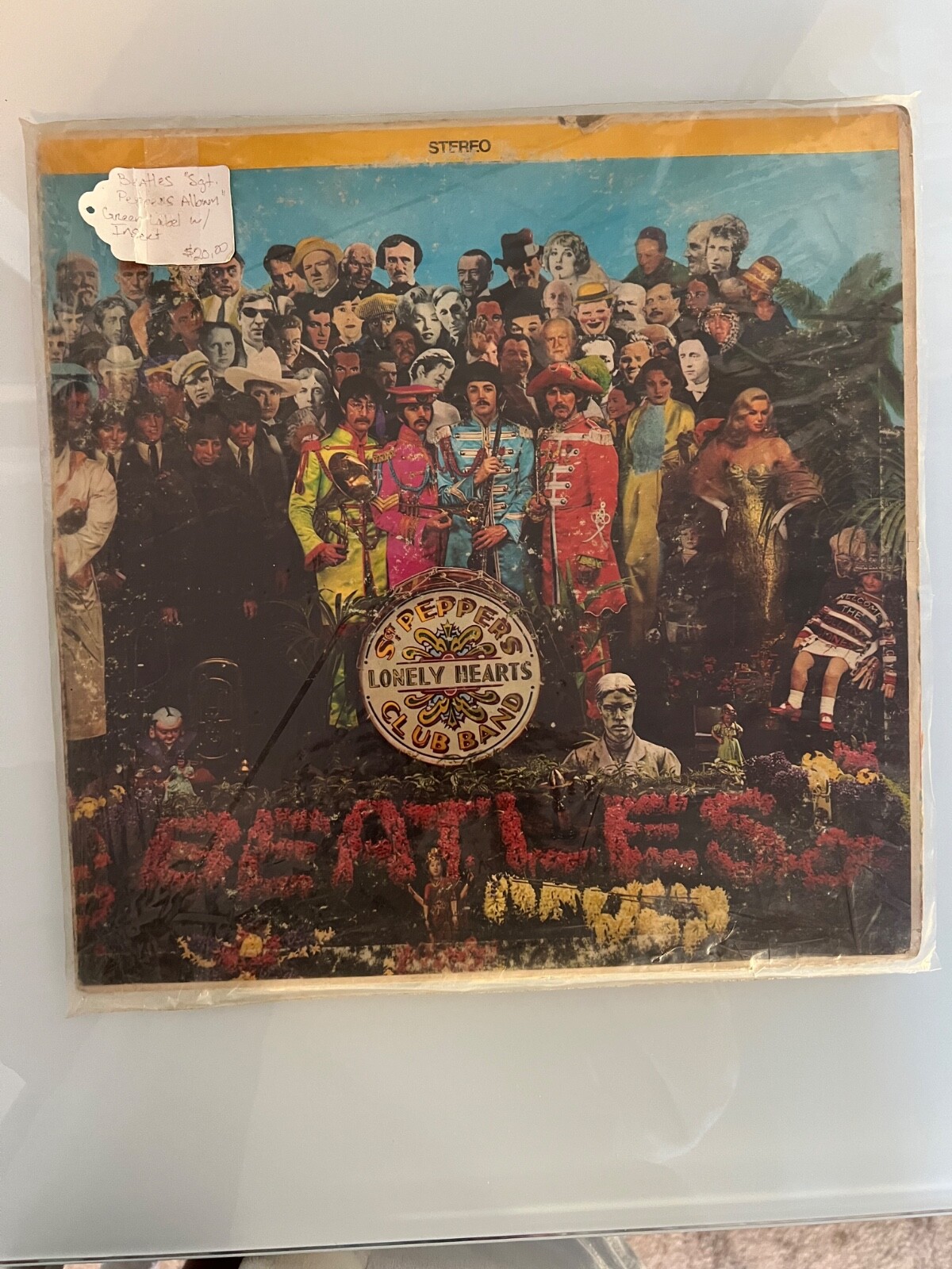 THE BEATLES Sgt. Pepper's Lonely Heart Club Band LP 1967 with Insert