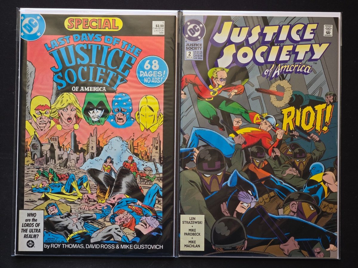 (LOTTO 2) Justice Society of America # 2 Last Days Special #1 DC 1986 vedi foto