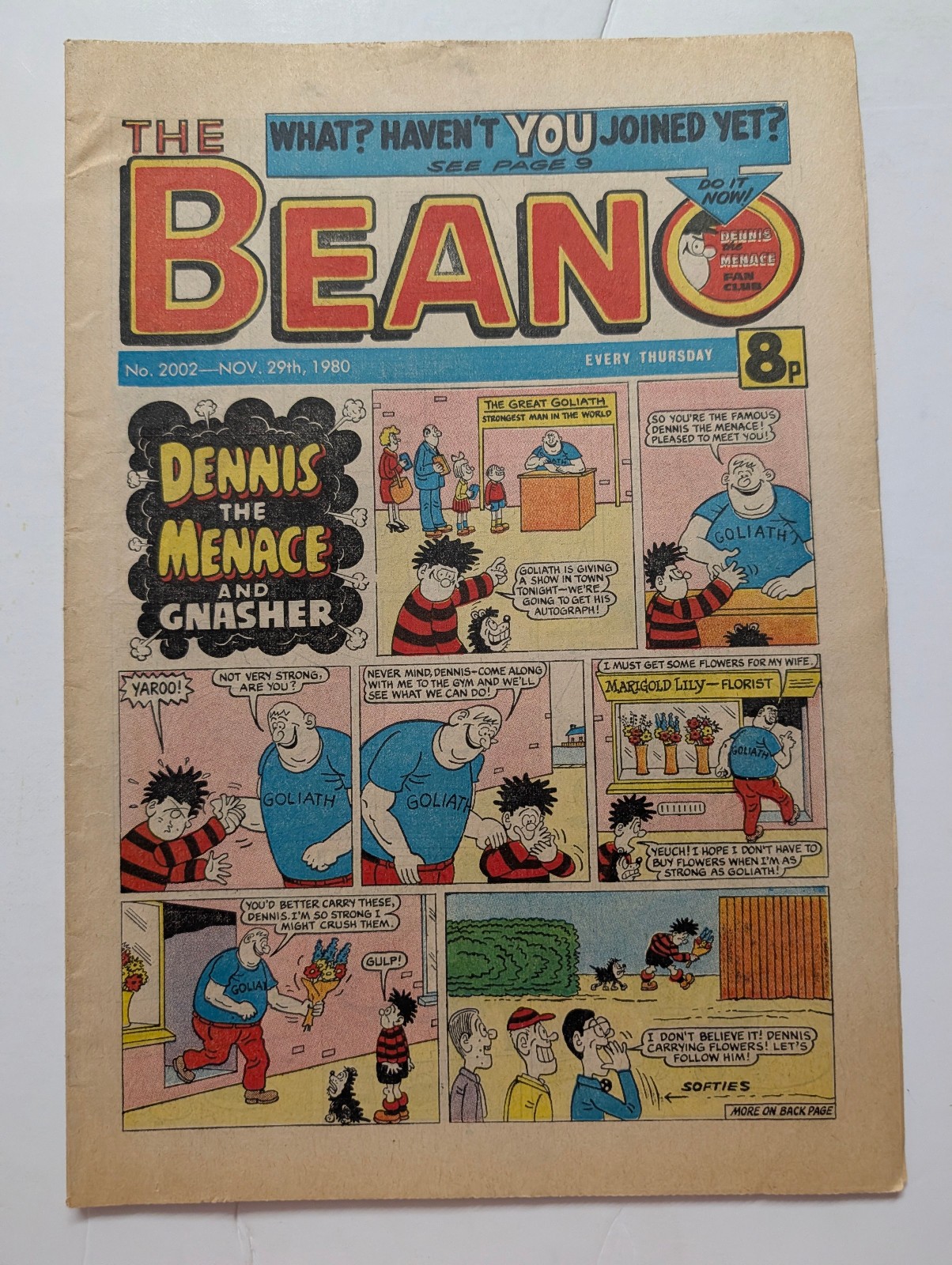 Beano Comic No 2002, November 29th 1980.