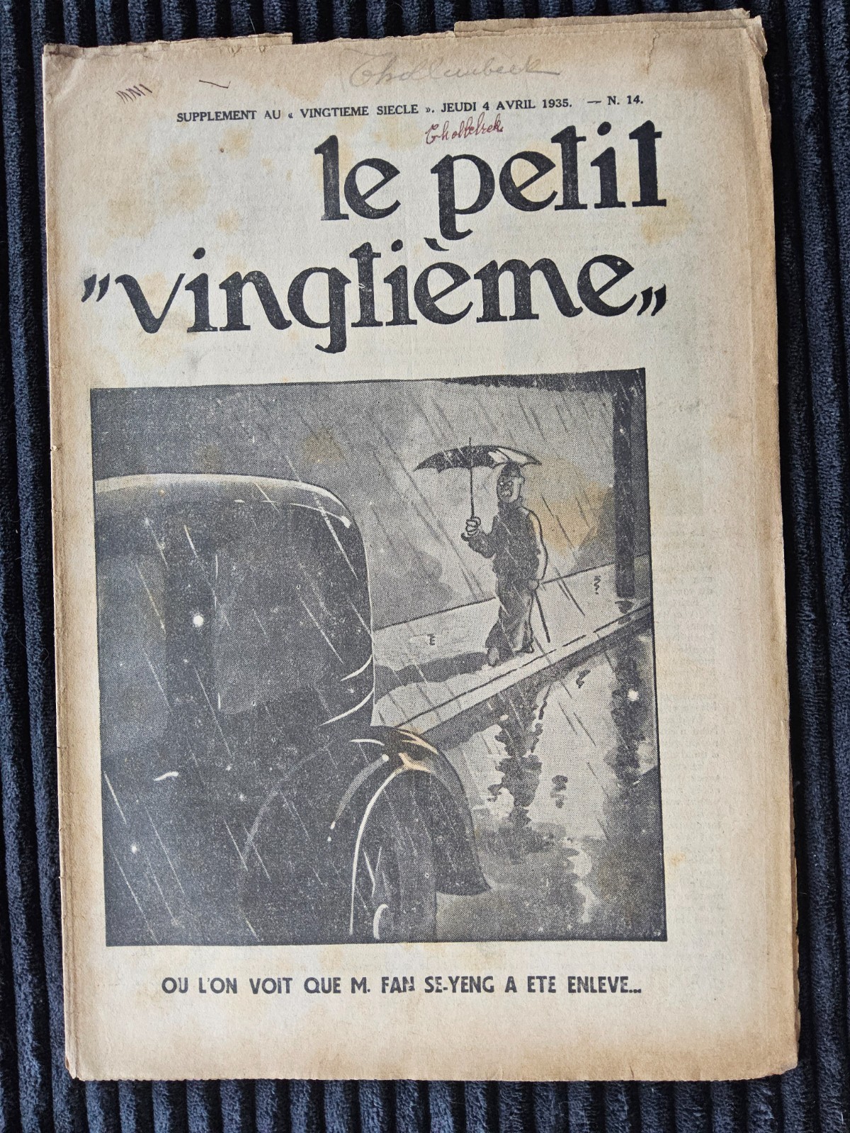 Tintin - Petit Vingtième - Numéro 14  de 1935