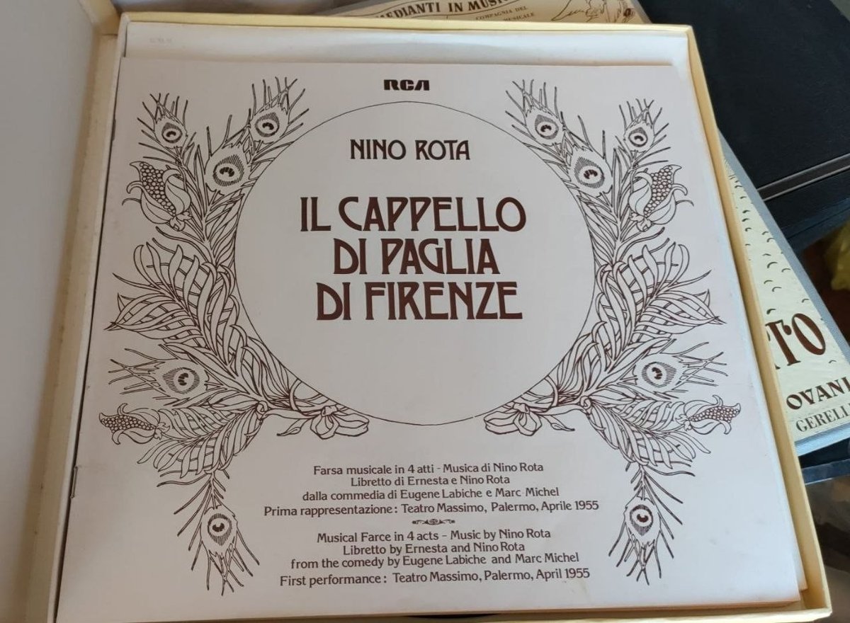 Nino Rota Il cappello di paglia Firenze LP vinile