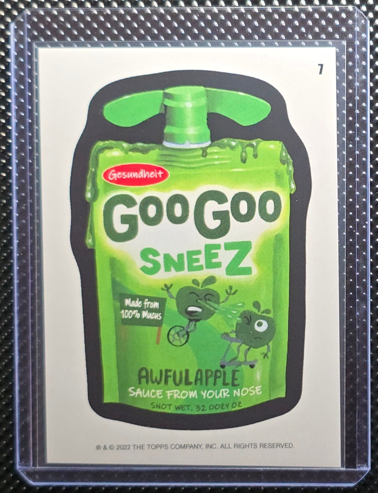 Pacchetti Wacky 2022 Serie Maggio Goo Goo Sneez 7 - Coupon posteriore
