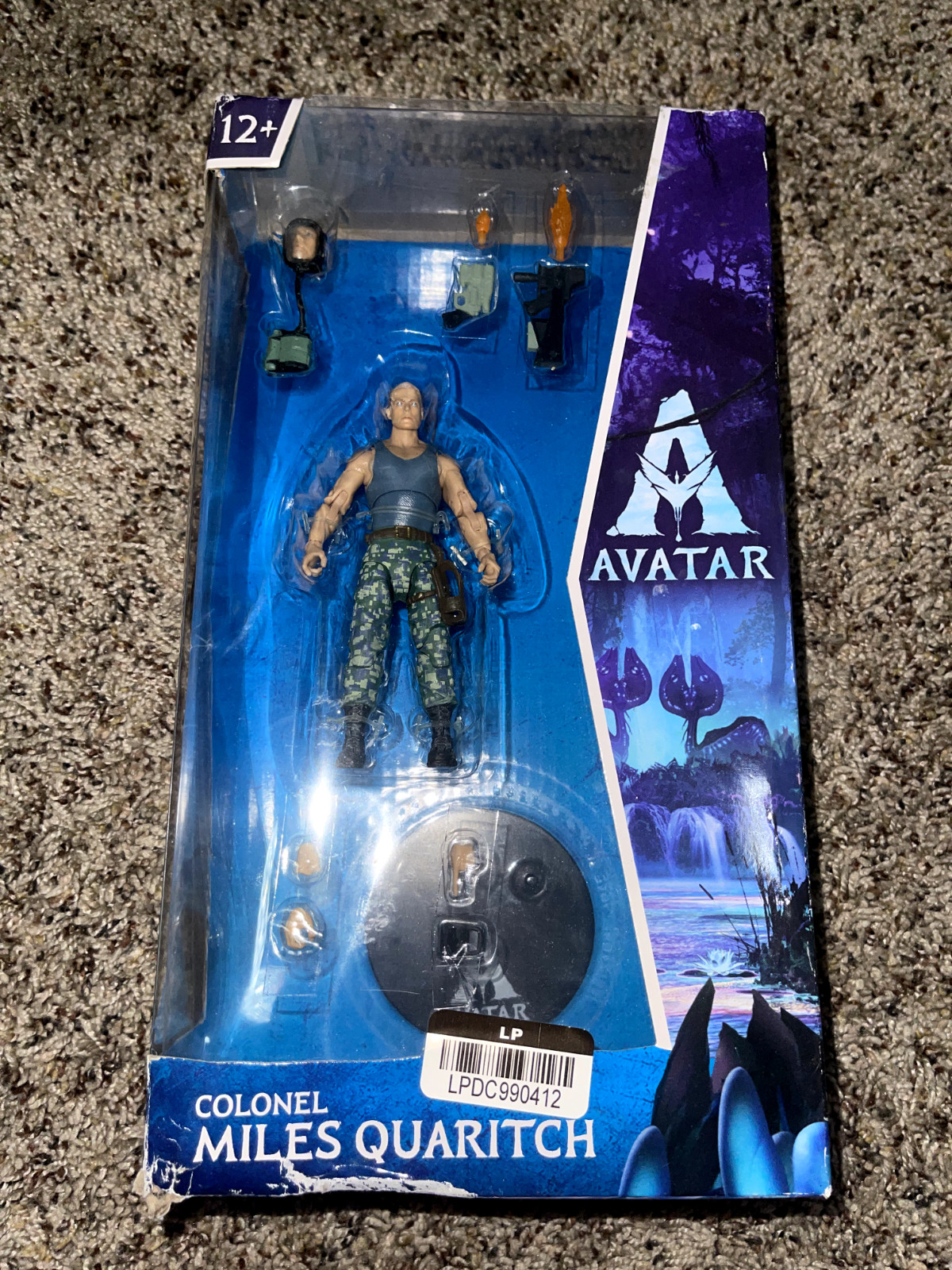 McFarlane Toys Avatar Colonel Miles Quaritch Figure 4.25" Damaged Box