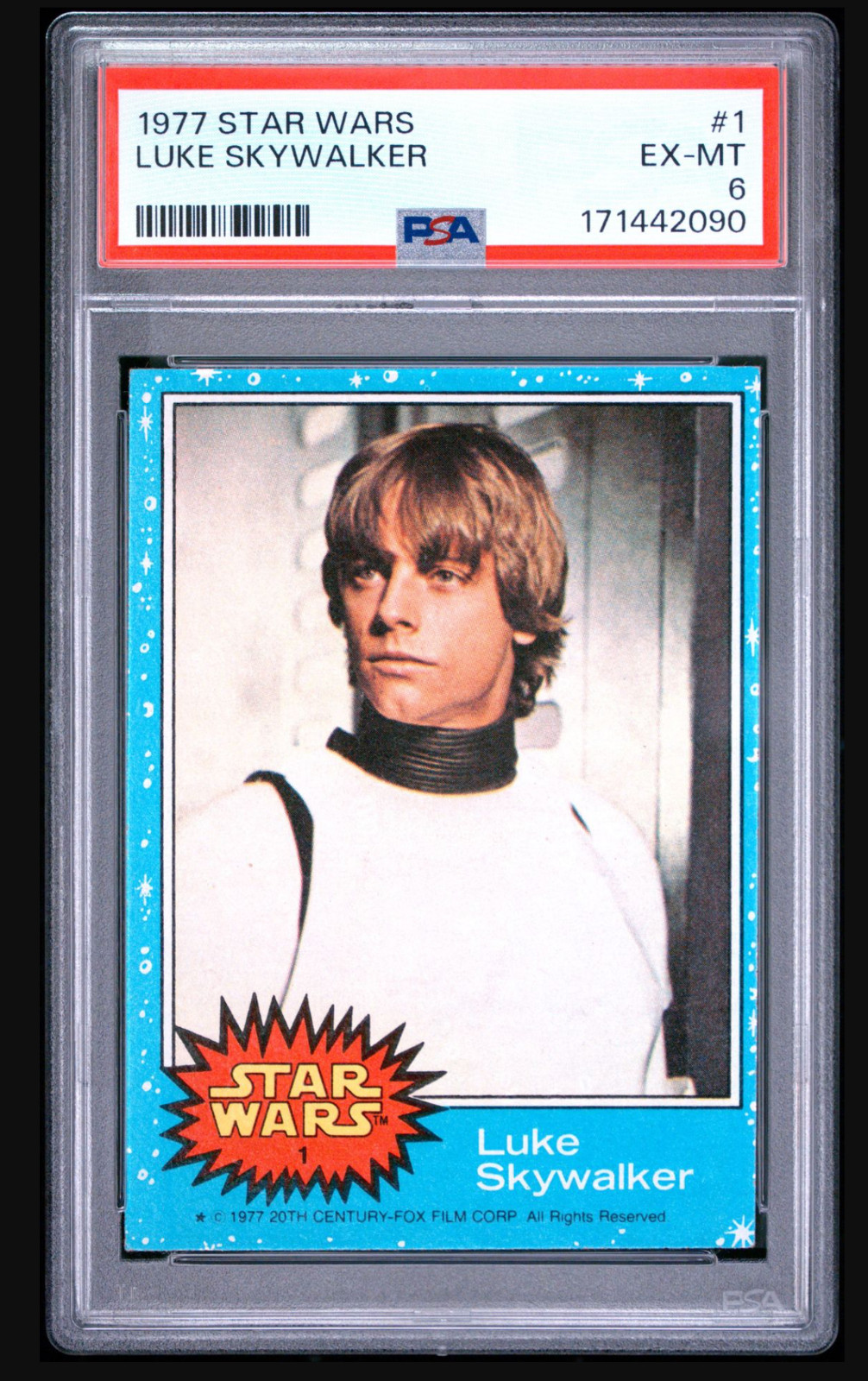 1977 STAR WARS #1 LUKE SKYWALKER PSA 6 EX-MT RC
