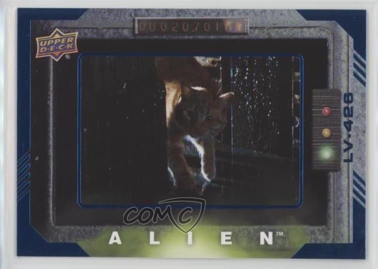 2017 Upper Deck Alien Movie Blue Foil Modern 48/99 Jones the Cat Hisses #49 0qg1