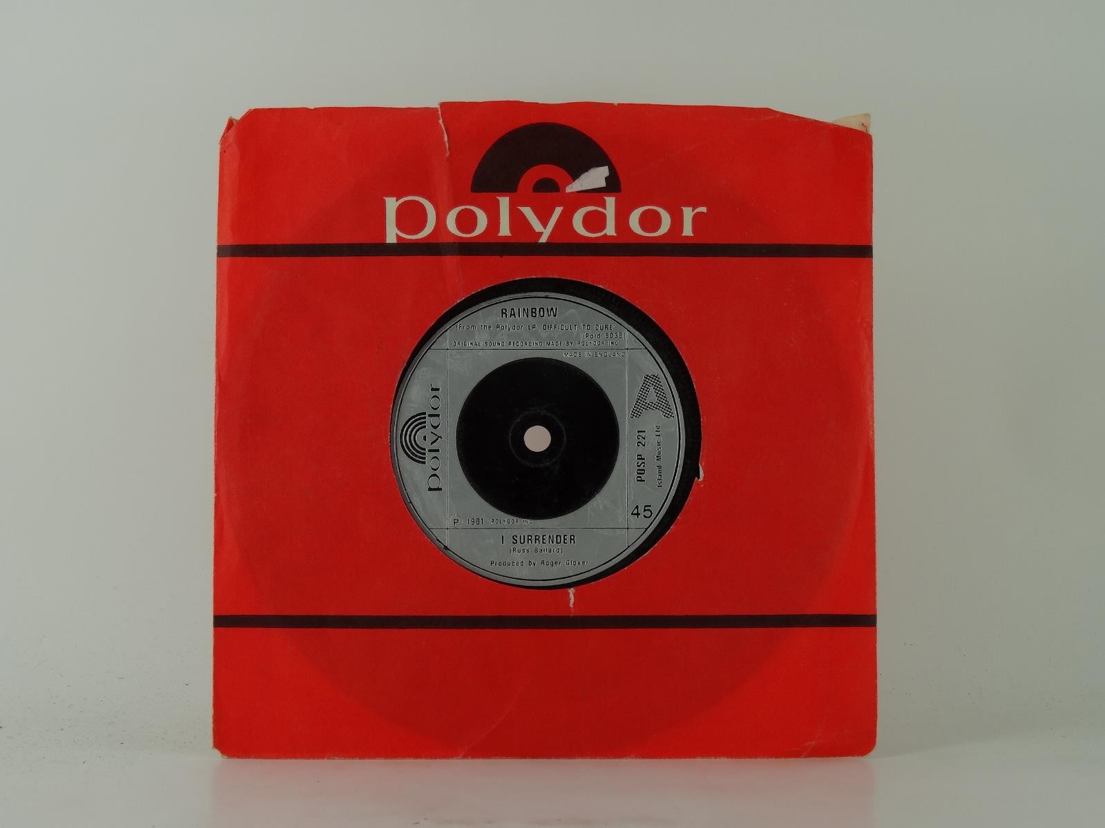 RAINBOW I SURRENDER (15) 2 Track 7" Single including Company Sleeve POLYDOR RECO