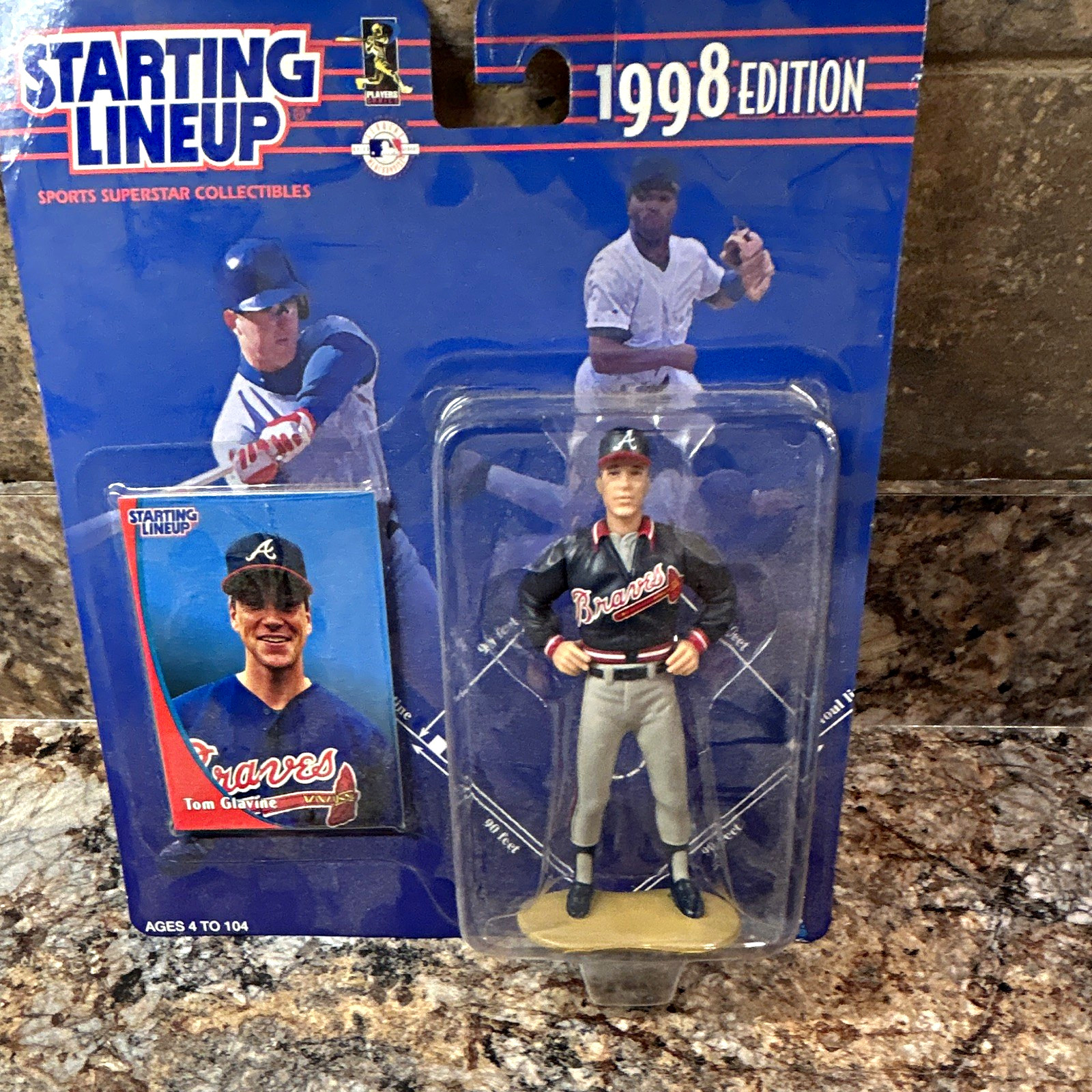 Kenner Starting Lineup 1998 Tom Glavine Atlanta Braves Action Figure Card